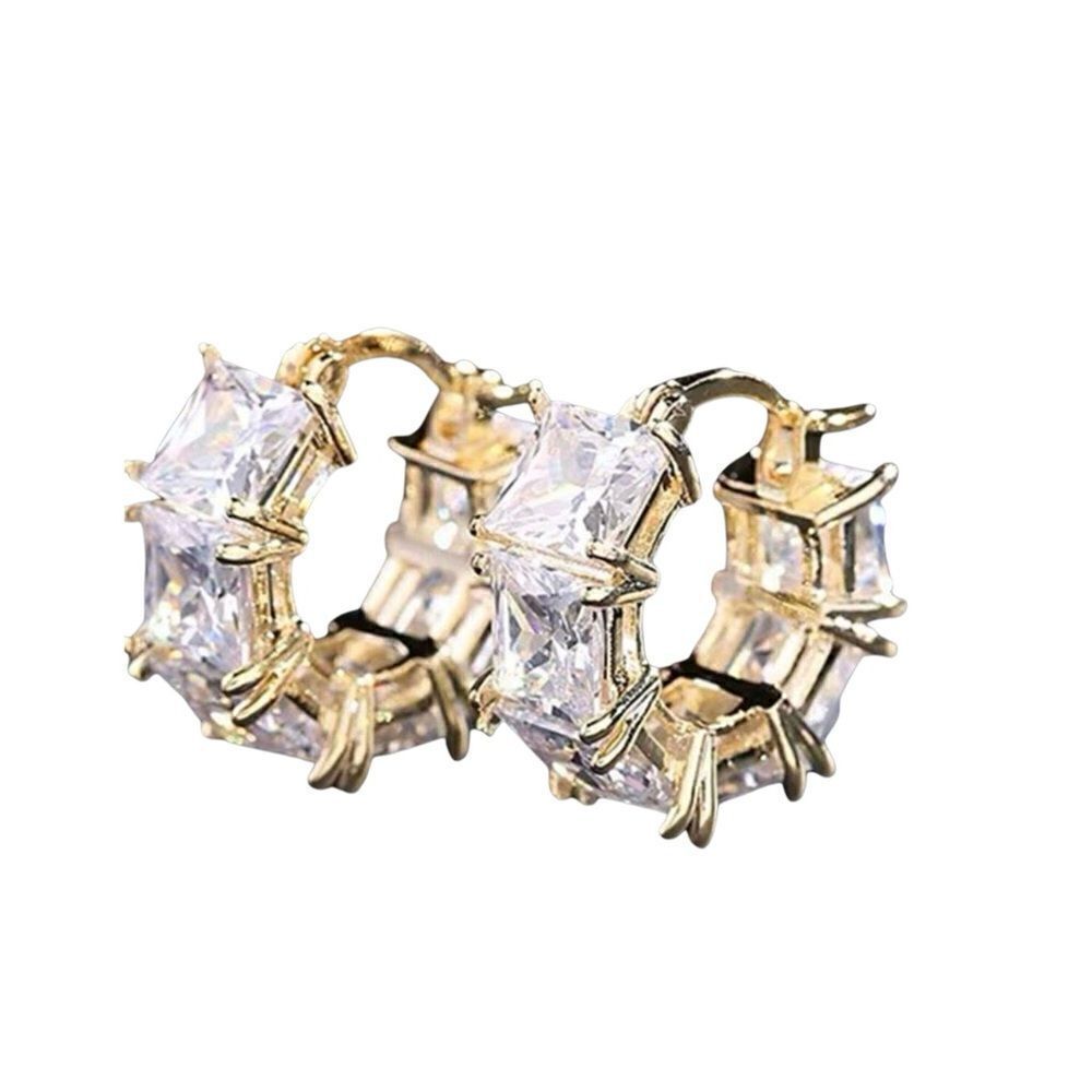 Crystal hoop earrings #1342
